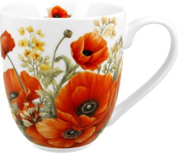 Duo Skodelica Mak, 1000 ml, porcelan, v lični darilni embalaži, 4446