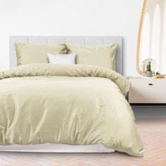 shumee Bombažna saten posteljnina CREAM 155/140x200+1 rjuha 70x80