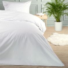 shumee Hotelska prevleka za odejo s preklopom STRIPES, 1 cm bela/160x200