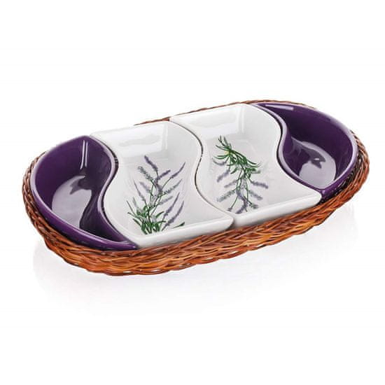 Banquet Skleda v košarici LAVENDER 30,5 cm, 4 kosi, OK, komplet 2