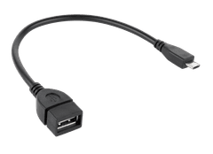 shumee USB kabel, A vtičnica - micro USB vtič 15cm OTG