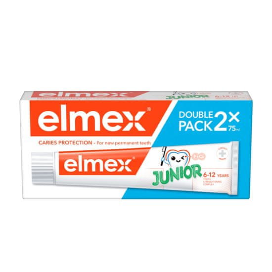 Elmex Junior zobna pasta (6-12 let), 2 x 75 ml
