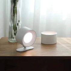 Netscroll LED stenska bralna svetilka, na dotik, nastavljiva svetlost v 3 stopnjah in barvne temperature, 360° magnetna rotacija, USB kabel/polnjenje, prenosna lučka za spalnico, pisarno, omaro, StickLamp, bela