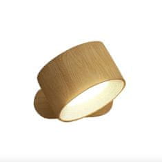 Netscroll LED stenska bralna svetilka, na dotik, nastavljiva svetlost v 3 stopnjah in barvne temperature, 360° rotacija, USB kabel in polnjenje, prenosna lučka za spalnico, pisarno, omara StickLamp, les