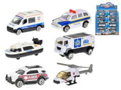 Policijsko vozilo 7-8 cm kovinsko 1:64 prosto gibanje