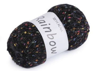 Pletena preja mohair Rainbow 100 g - (21-2) črna