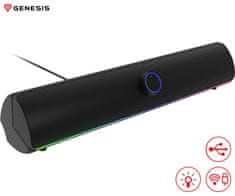 Helium 312BT računalniški zvočnik / soundbar, STEREO, 10W, BT5.2, RGB LED, USB-A