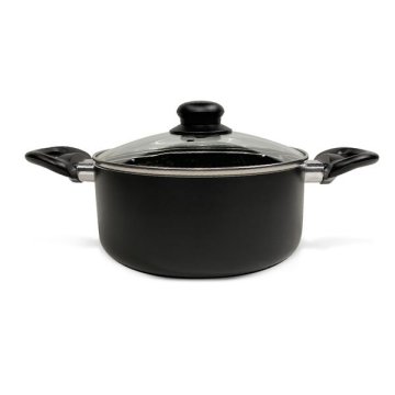 LONEC S STEKLENIM POKROVOM NERO KITCHISIMO 24X10CM 4L