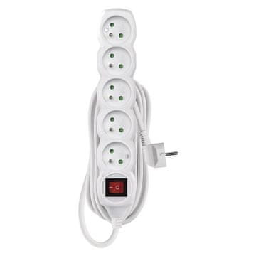 Emos Podaljševalni kabel s stikalom, 5 vtičnic, 7 m