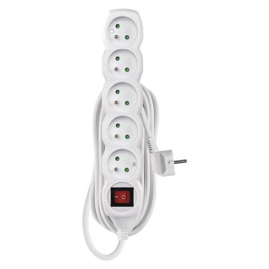Emos Podaljševalni kabel s stikalom, 5 vtičnic, 7 m