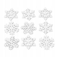 Korbi Set lesenih snežink, božična okrasitev za jelko, 3,5 cm, 52 kosov