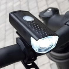 Vergionic LED sprednja kolesarska luč, 3 načini delovanja, močna, vodoodporna, 300 LM, USB, 800 mAh
