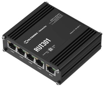 Teltonika RUT301 industrijski usmerjevalnik, 5x Eth 10/100, USB 2.0