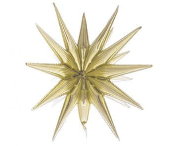 GoDan 3D folijski balon Star šampanjec 50 x 46 cm FG-G3SZ