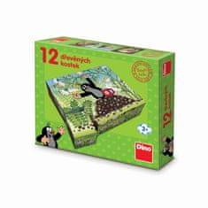 Dino KRTEK IN PRIJATELJI 12 lesenih kock za licenco