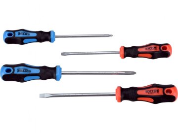 Extol Premium izvijači, nastavljeno 4ks, 2x(-),2x(PH), CrV