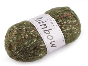 Pletena preja mohair Rainbow 100 g - (01-8) kaki zelena