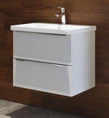 Nord produkt KOPALNIŠKA OMARICA Z UMIVALNIKOM GALA 60X45X53,5 CM, BELA SIJAJ