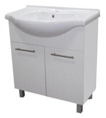 Nord produkt KOPALNIŠKA OMARICA Z UMIVALNIKOM HANNE 75X47X85,4 CM BELA SIJAJ