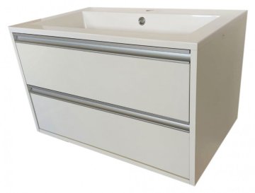 Nord produkt KOPALNIŠKA OMARICA Z UMIVALNIKOM KRIS 80 CM, BELA SIJAJ