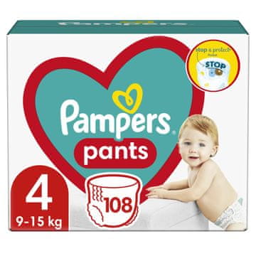 Pampers Pants hlačne plenice, Velikost 4, 9–15 kg, 108 kosov