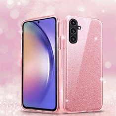Onasi Silikonski ovitek z bleščicami Bling za Samsung Galaxy A36 - roza