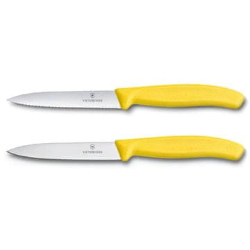 Victorinox 6.7796.L8B set dveh nožev za zelenjavo, rezilo10 cm, rumena