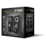 Yenkee YSP 2003RGB, 2.0, 6 W, Jack 3,5 mm, USB, osvetljen, črn