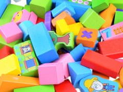 JOKOMISIADA Barvne lesene kocke Kmetija 100 kosov ZA3565