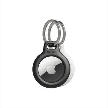Belkin Secure držalo za AirTag z obeskom za ključe belo/črno, 2 kosa (MSC002btH35)