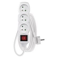 Emos Podaljševalni kabel s stikalom, 3 vtičnice, 3 m