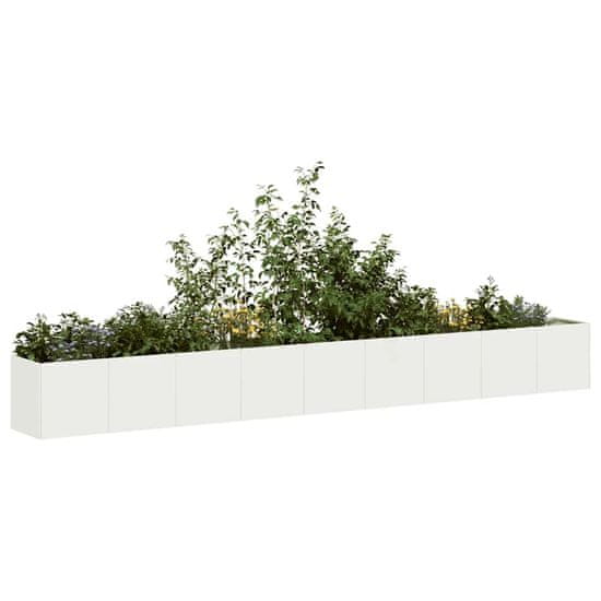 shumee vidaXL Sadilnik Bela 360x40x40 cm Hladno valjano jeklo