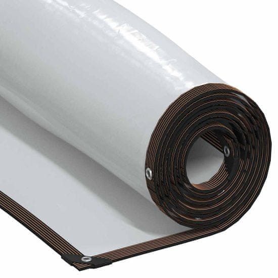 shumee vidaXL Prozorna ponjava z očesci 2x8 m polietilen
