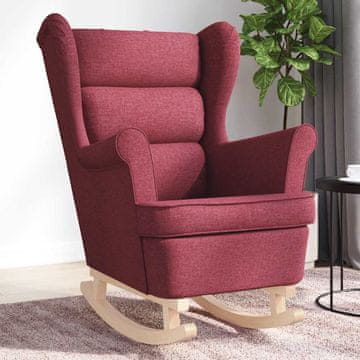 Vidaxl vidaXL Gugalni stol vinsko rdeč 74x90x102 cm oblazinjen s blagom