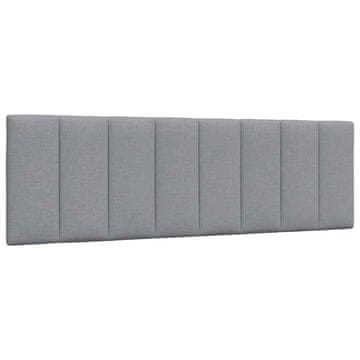 Vidaxl Blazina za vzglavje Hanko svetlo siva 160 cm blago