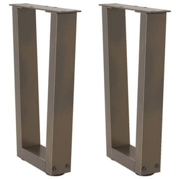 Vidaxl Noge za klubsko mizico v obliki črke V 2 kosa naravno jeklo 28 x (42-43,3) cm jeklo