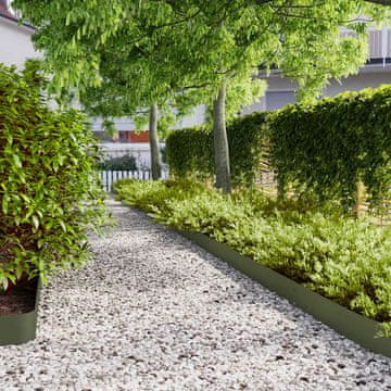 Vidaxl vidaXL Obrobe za trato 50 kosov olivno zelene 15x103 cm