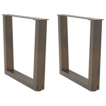Vidaxl Noge za klubsko mizico v obliki črke V 2 kosa naravno jeklo 50 x (42-43,3) cm jeklo