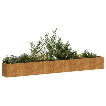 shumee vidaXL Planter Rusty 360x40x40 cm Vremensko odporno jeklo