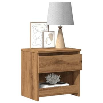Vidaxl vidaXL Nočna omarica Artisan hrast 40x30x39 cm lepljen les