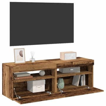Vidaxl vidaXL LED omarice, 2 kosa, predelan les, material na osnovi lesa