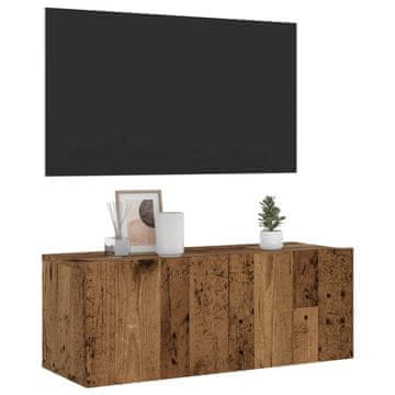 Vidaxl vidaXL Stenska TV omarica, starinski les, 80x30x30 cm