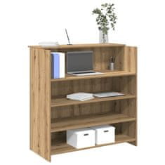 Vidaxl Sprejemna miza artisan hrast 100x50x103,5 cm inženirski les