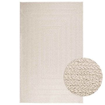shumee vidaXL Rug "ZIZUR" Cream 160x230 cm Juta videz Notranje in zunanje