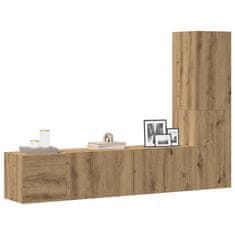 Vidaxl 3 kosi stenske TV omarice Artisan Oak Engineered Wood