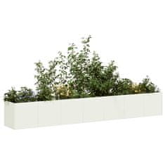 shumee vidaXL Sadilnik Bela 280x40x40 cm Hladno valjano jeklo