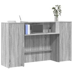 Vidaxl Sprejemna miza siva sonoma 180x50x103,5 cm inženirski les