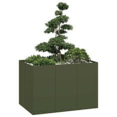 shumee vidaXL Sadilnik olivno zelena 120x80x80 cm Jeklo