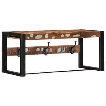 Vidaxl Plaščni obešalnik Multicolor 80x35x35 cm masivni les obnovljen