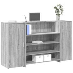 Vidaxl Sprejemna miza siva sonoma 180x50x103,5 cm inženirski les